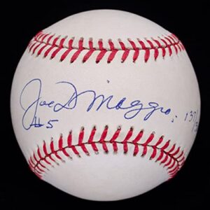 incredible joe dimaggio #5 signed autographed oal baseball jsa loa graded 9 – autographed baseballs