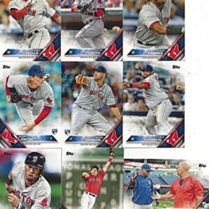 Boston Red Sox 2016 Topps MLB Baseball Regular Issue Complete Mint 24 Card Team Set Dustin Pedroia, David Ortiz Plus