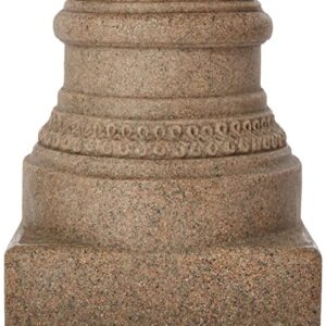 EMSCO Group Greek Column Statue – Natural Sandstone Appearance – Made of Resin – Lightweight – 32” Height