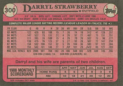 1989 Topps #300 Darryl Strawberry