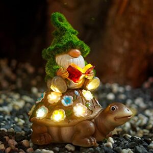 nacome solar garden gnomes decorations for yard – outdoor gnomes statues for patio,yard,balcony,lawn ornament,garden gifts for women/mom/grandma,mom’s best gift
