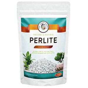organic perlite for all plants, all natural horticultural soil additive conditioner mix, improve drainage and ventilation, help root growth (2 quarts)