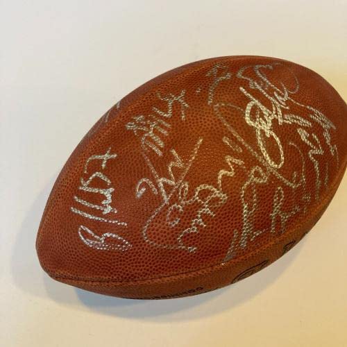 1986 New York Giants Super Bowl Champs Team Signed Wilson NFL Football Steiner - Autographed Footballs