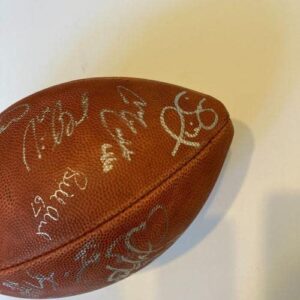 1986 New York Giants Super Bowl Champs Team Signed Wilson NFL Football Steiner - Autographed Footballs