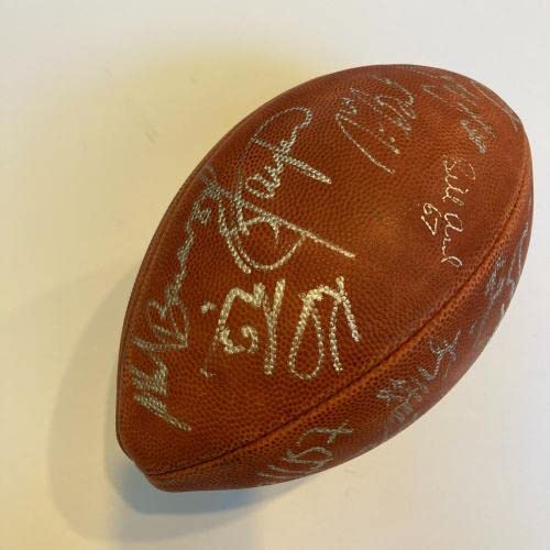 1986 New York Giants Super Bowl Champs Team Signed Wilson NFL Football Steiner - Autographed Footballs