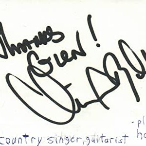 Clint Black Singer Guitarist Harmonica Country Music Signed Index Card JSA COA