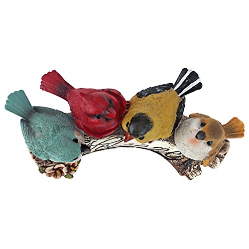 Design Toscano QM223531 Birdy Welcome Sign Garden Bird Statue, 4. 5" Wx10. 5" Dx5 H, Multicolored