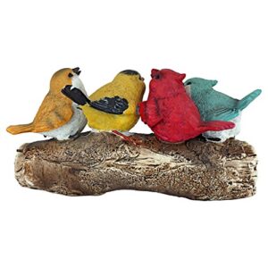 Design Toscano QM223531 Birdy Welcome Sign Garden Bird Statue, 4. 5" Wx10. 5" Dx5 H, Multicolored