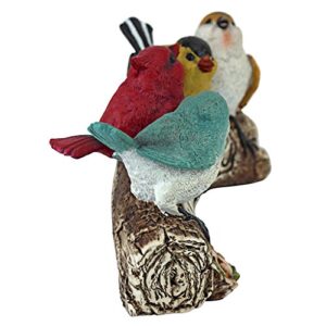 Design Toscano QM223531 Birdy Welcome Sign Garden Bird Statue, 4. 5" Wx10. 5" Dx5 H, Multicolored