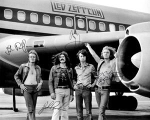 led zeppelin early band signed reprint photo all 4 jimmy page
