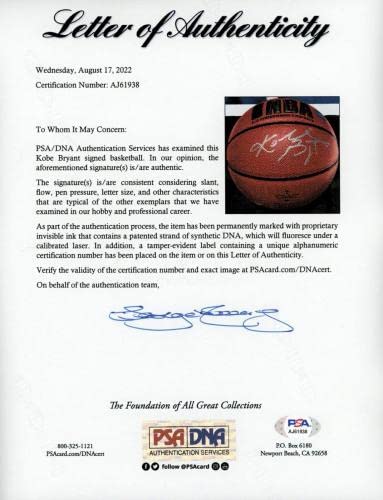 Kobe Bryant Signed Spalding NBA Basketball Bold Auto PSA DNA COA - Autographed Basketballs