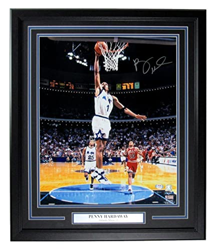 Penny Hardaway Autographed 16x20 Photo Orlando Magic Framed PSA/DNA - Autographed NBA Photos