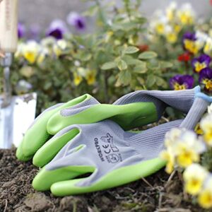 WORKPRO 6 Pairs Garden Gloves, Work Glove with Eco Latex Palm Coated, Working Gloves for Weeding, Digging, Raking and Pruning(M)