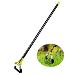 fanfx adjustable hula hoe garden tool 5.25ft long handle weeding loop stirrup hoe for weeding and loosening soil