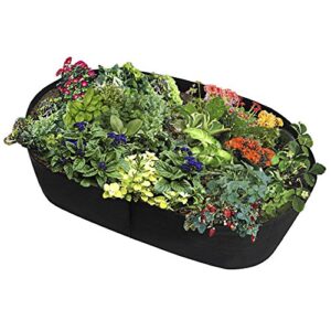 fabric raised planting bed, garden grow bags herb flower vegetable plants bed rectangle planter 2‘x4′ (3ft x 6ft) (2ft x 4ft)