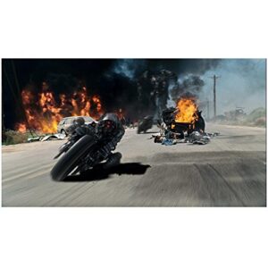 terminator salvation (2009) 8 inch x 10 inch photograph motorcycle & fire on road kn