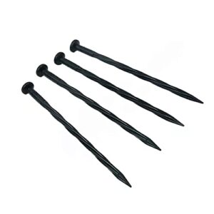 landscape anchoring stakes, 25pcs 8 inch spiral plastic landscape edging spikes,nylon landscape anchoring stake for garden lawn yard,paveredging,weed barrier,artificial turf (8in -25 count)