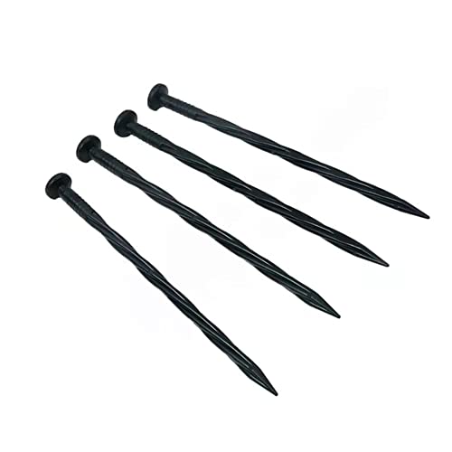 Landscape Anchoring Stakes, 25PCS 8 Inch Spiral Plastic Landscape Edging Spikes,Nylon Landscape Anchoring Stake for Garden Lawn Yard,PaverEdging,Weed Barrier,Artificial Turf (8in -25 Count)