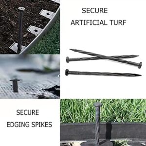 Landscape Anchoring Stakes, 25PCS 8 Inch Spiral Plastic Landscape Edging Spikes,Nylon Landscape Anchoring Stake for Garden Lawn Yard,PaverEdging,Weed Barrier,Artificial Turf (8in -25 Count)