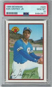 psa gem mint 10 1989 bowman ken griffey jr rookie card