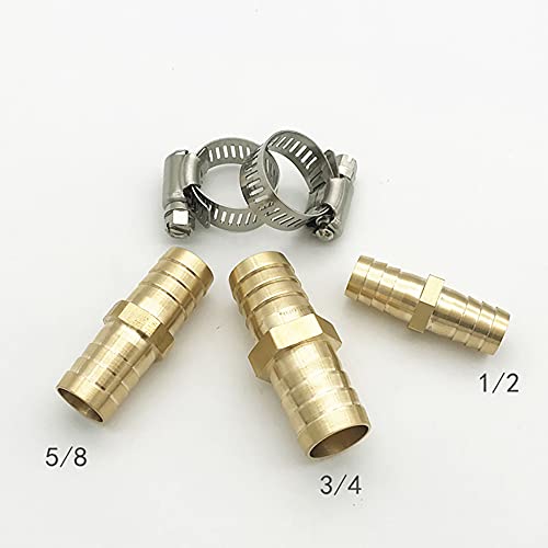 wowoda 5 Pcs 1/2" Garden Hose Connector Garden Hose Fittings Hose Mender End Repair Mender Kit with Stainless Clamp