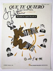 katrina leskanich hand signed que te quiero sheet music w/exact proof & waves