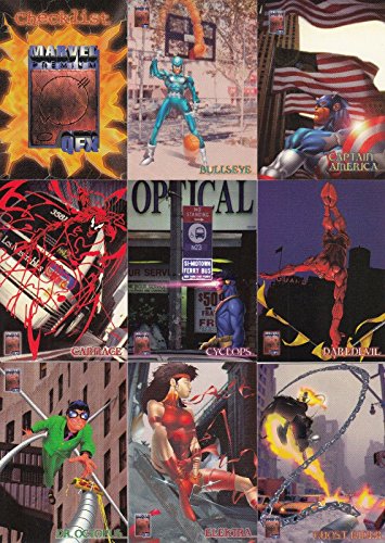 MARVEL PREMIUM QFX 1997 FLEER/SKYBOX COMPLETE BASE CARD SET OF 72