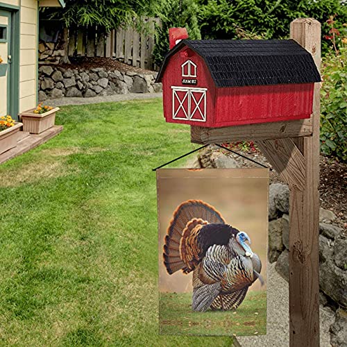 Duble Sided Vertical Wild Turkey Hunting Print Polyester Garden Flag Banner 12 X 18 Inch For Outdoor Home Garden Flower Pot Anniversary Party Yard Decor