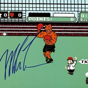 Mike Tyson Signed 8x10 Boxing Punch Out Photo JSA ITP - Autographed Boxing Photos