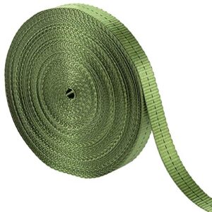 biubee 108 feet long 1 inch wide green tree tie strap- green staking and guying material garden tie plant tie for outdoor use, 1763 lbs strength