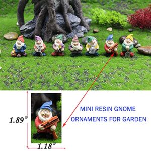 HONEYSHOW Fairy Garden Accessories Outdoor,Garden Gnomes Decorations-Mini Gnomes Garden Set/Seven Dwarfs Statue for Fairy Garden/Flower Pot/Home Decoration.