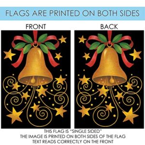 Toland Home Garden 119257 Bell Christmas Flag 12x18 Inch Double Sided Christmas Garden Flag for Outdoor House Flag Yard Decoration