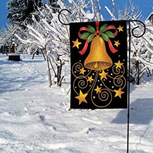 Toland Home Garden 119257 Bell Christmas Flag 12x18 Inch Double Sided Christmas Garden Flag for Outdoor House Flag Yard Decoration