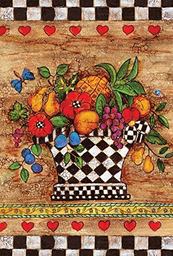 Toland Home Garden 119800 Checkerboard Bouquet 12.5 x 18 Inch Decorative, Garden Flag (12.5" x 18")