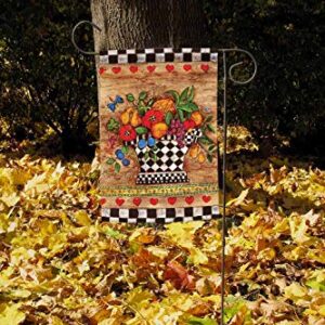 Toland Home Garden 119800 Checkerboard Bouquet 12.5 x 18 Inch Decorative, Garden Flag (12.5" x 18")