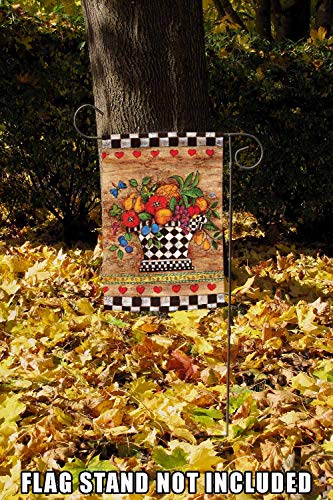 Toland Home Garden 119800 Checkerboard Bouquet 12.5 x 18 Inch Decorative, Garden Flag (12.5" x 18")