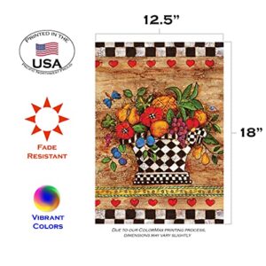 Toland Home Garden 119800 Checkerboard Bouquet 12.5 x 18 Inch Decorative, Garden Flag (12.5" x 18")