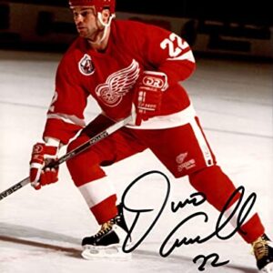 Dino Ciccarelli Signed Detroit Red Wings SlapShot 8x10 Photo JSA COA - Autographed NHL Photos