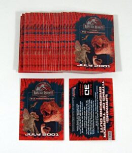 lot of (50) 2001 inkworks jurassic park 3 3d promo card (jp3d-1) nm/mt
