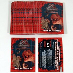 Lot of (50) 2001 Inkworks Jurassic Park 3 3D Promo Card (JP3D-1) Nm/Mt