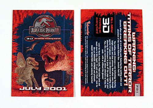 Lot of (50) 2001 Inkworks Jurassic Park 3 3D Promo Card (JP3D-1) Nm/Mt