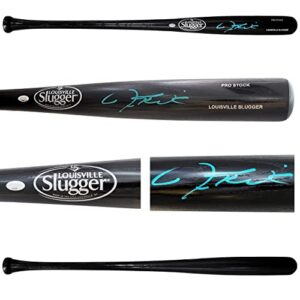 Jesse Winker Autographed Black Louisville Slugger Pro Stock Bat Brewers, Reds MCS Holo Stock #208186 - Autographed MLB Bats
