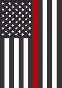 toland home garden 1110866 thin red line usa fire flag 12×18 inch double sided fire garden flag for outdoor house patriotic flag yard decoration