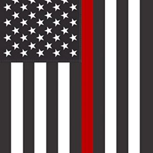 Toland Home Garden 1110866 Thin Red Line USA Fire Flag 12x18 Inch Double Sided Fire Garden Flag for Outdoor House Patriotic Flag Yard Decoration