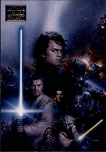 2018 topps star wars galaxy #77 revenge of the sith anakin skywalker, yoda, chewbacca and obi-wan kenobi official movie saga trading card