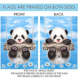 Toland Home Garden 1110805 Panda Playtime Panda Flag 12x18 Inch Double Sided for Outdoor Cute House Yard Decoration