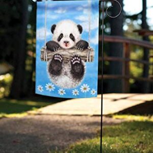 Toland Home Garden 1110805 Panda Playtime Panda Flag 12x18 Inch Double Sided for Outdoor Cute House Yard Decoration