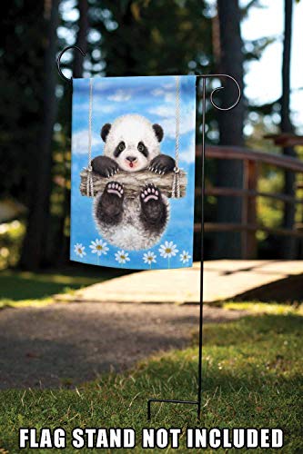 Toland Home Garden 1110805 Panda Playtime Panda Flag 12x18 Inch Double Sided for Outdoor Cute House Yard Decoration