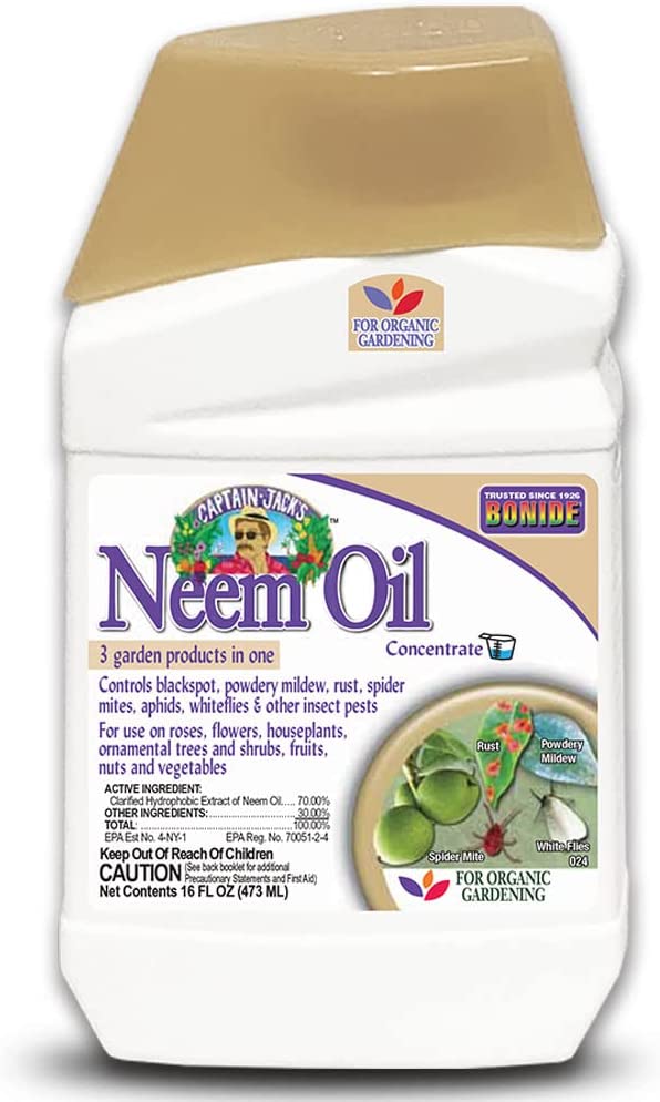 Bonide Captain Jack's Neem Oil, 16 oz. Concentrate, Multi-Purpose Fungicide, Insecticide and Miticide for Organic Gardening