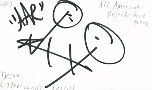 Tyson Ritter Vocals Bassist All American Rejects Rock Signed Index Card JSA COA